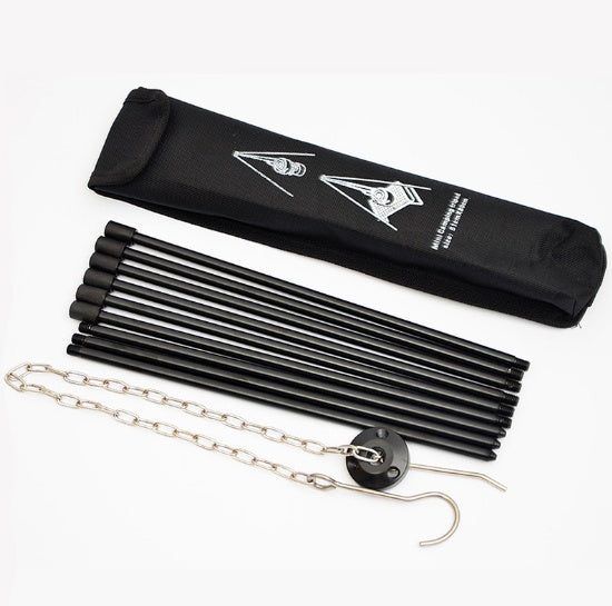 Camping outdoor campfire tripod hanging pot picnic fire bracket aluminum alloy tripod camping supplies