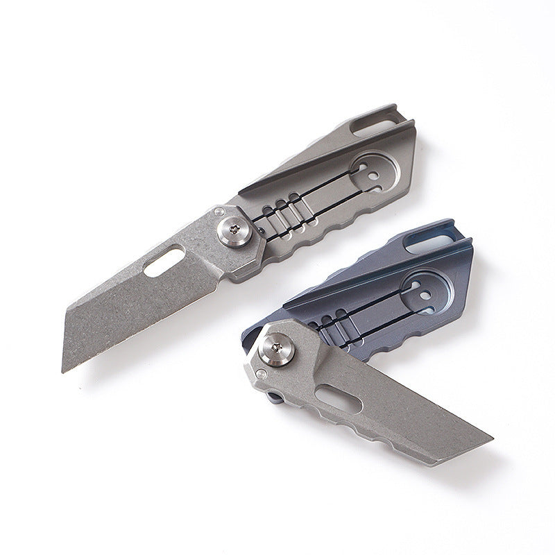 Titanium Mini Folding Keychain Knife