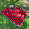 Extra Large Waxed Canvas and Buffalo Plaid Wool Lined Bushcraft Ground Cloth