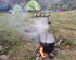 Camping outdoor campfire tripod hanging pot picnic fire bracket aluminum alloy tripod camping supplies