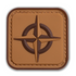 Survival Compass Patch: Orange