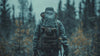 A man hiking through the woods